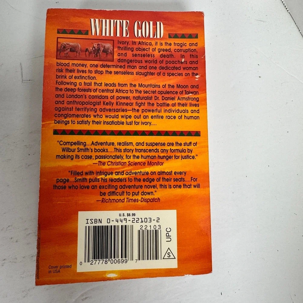 Elephant Song Wilbur Smith 1995 1st Printing Paperback Fiction Fawcett